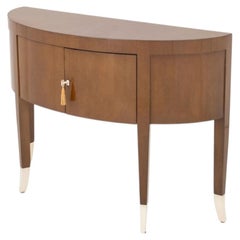 French Art Deco Style Demilune Cabinet