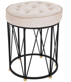 Pouf ou repose-pieds en forme de tambour de style Art Déco français