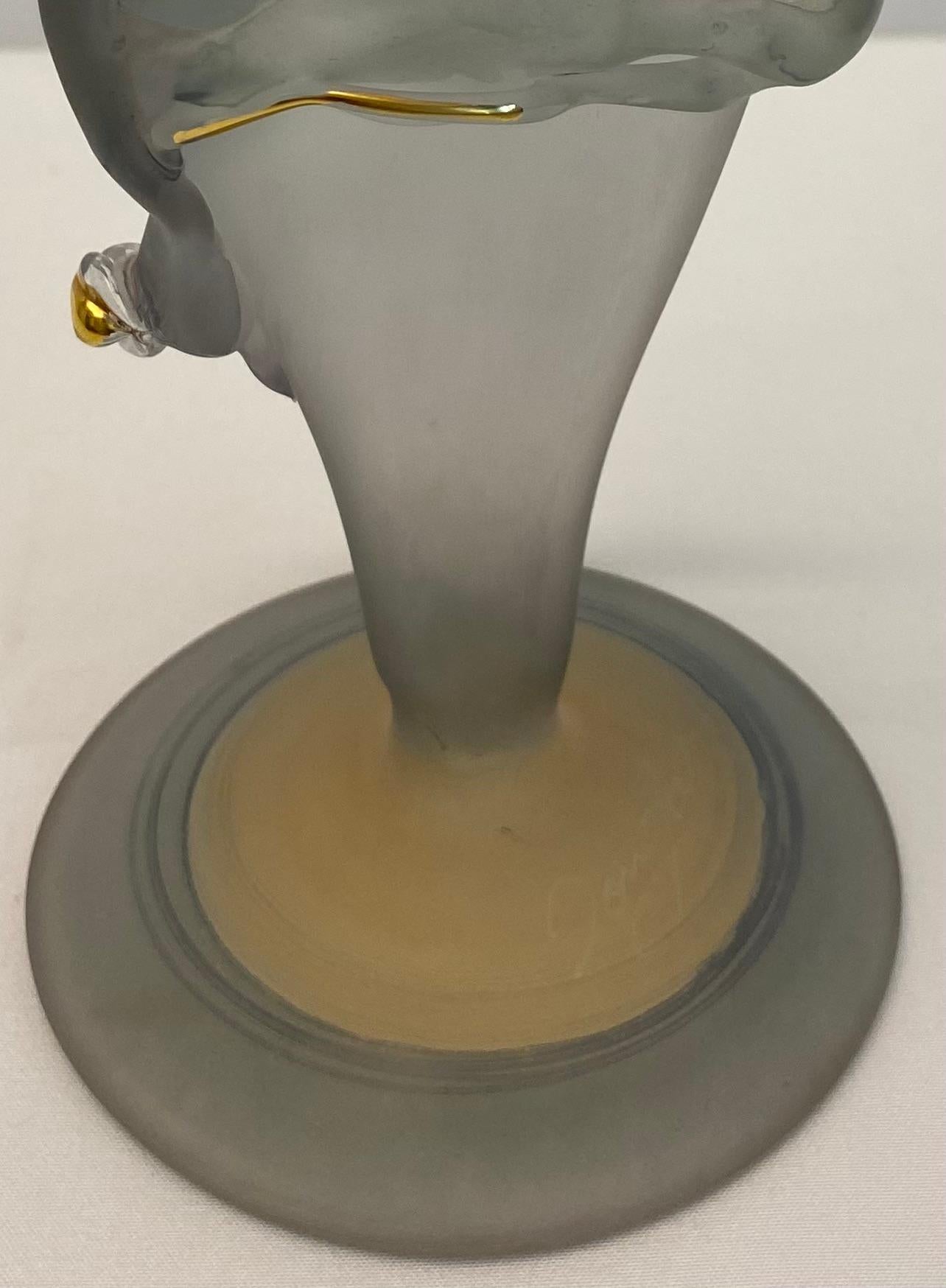 French Art Deco Style Glass Bud Vase Manner Erte Elte Vase For Sale 2