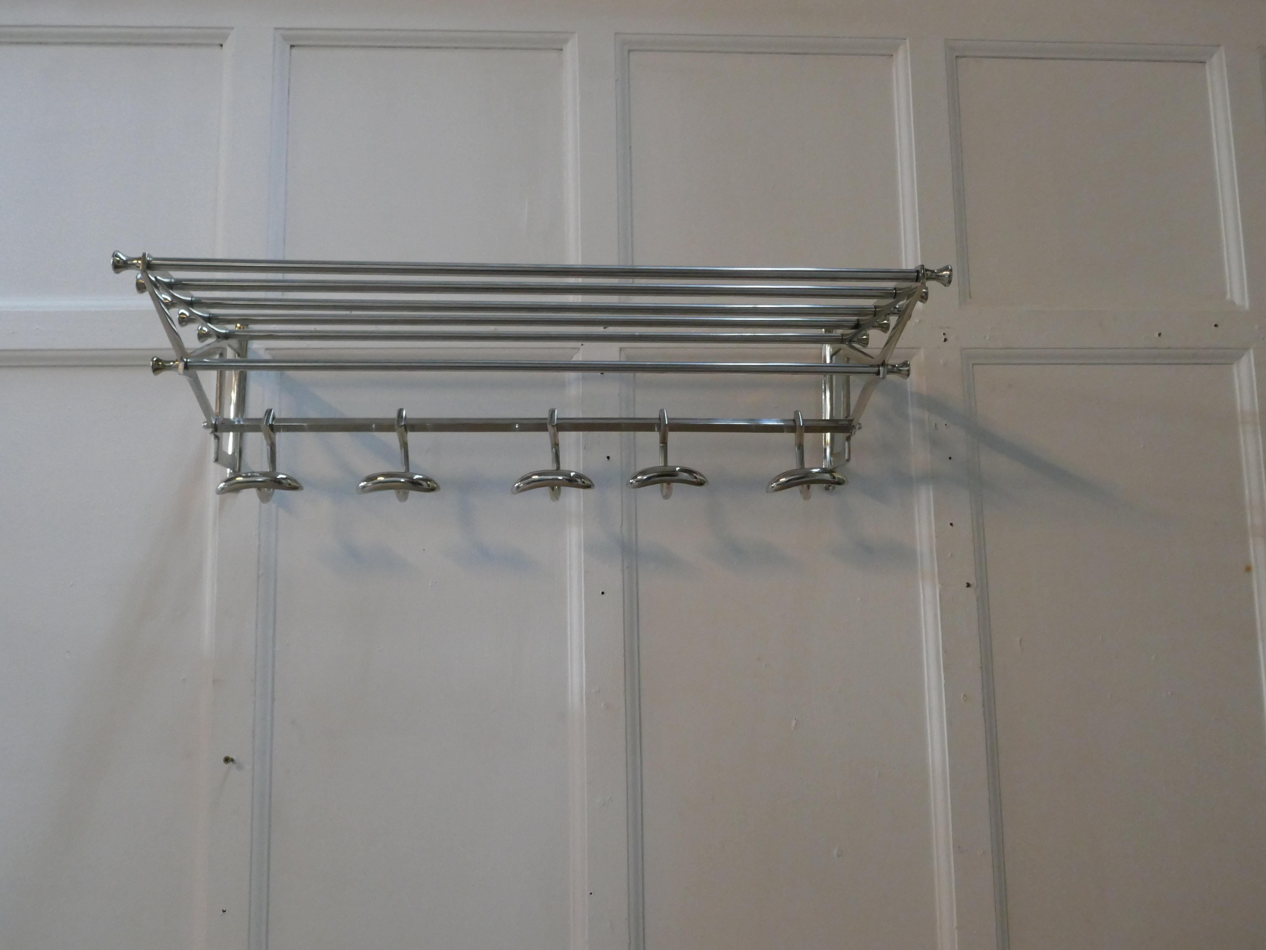 20th Century French Art Deco Style Hat and Coat Rack, Pullman Railway Train Style