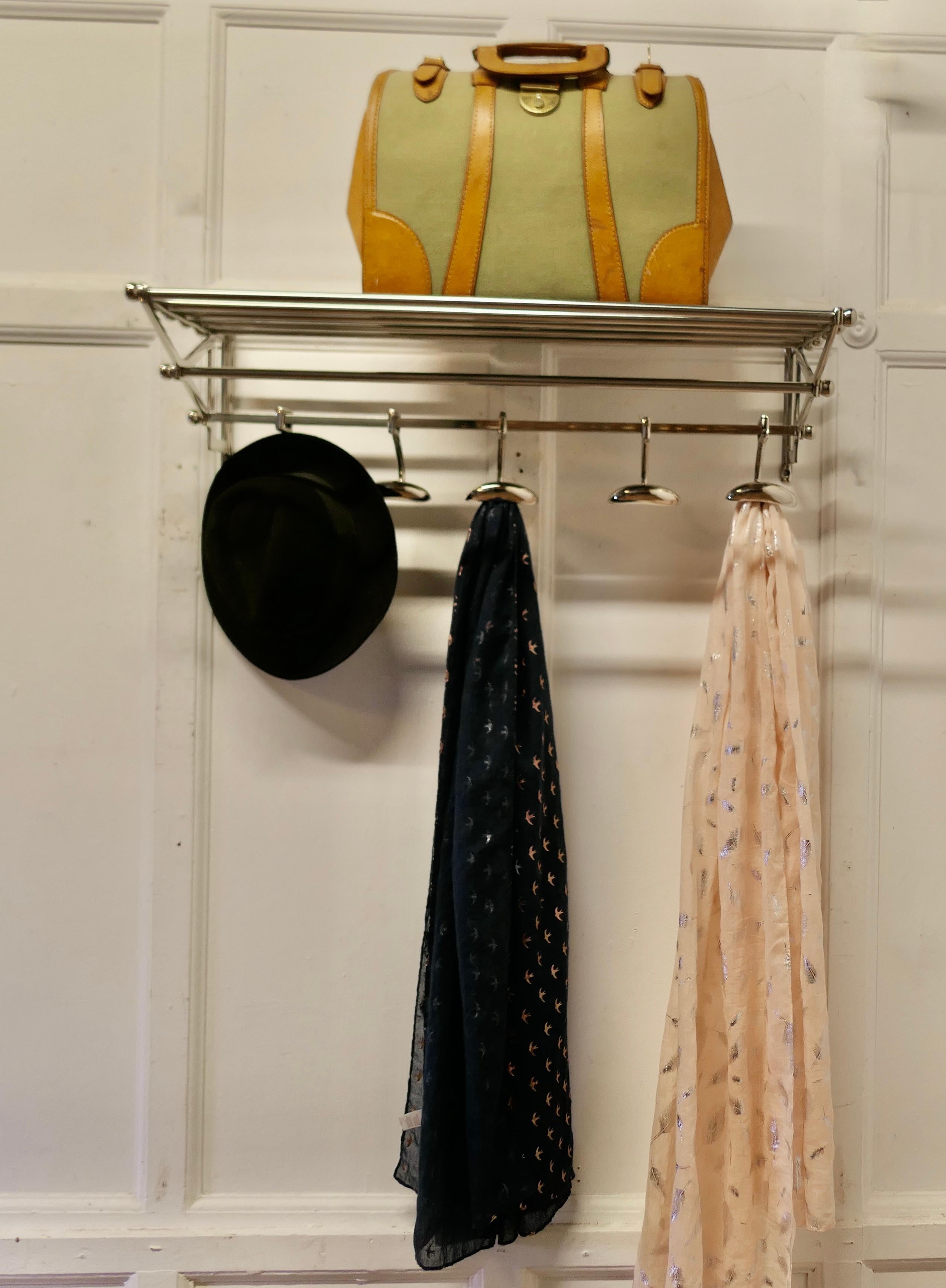 French Art Deco Style Hat and Coat Rack, Pullman Railway Train Style     For Sale 2