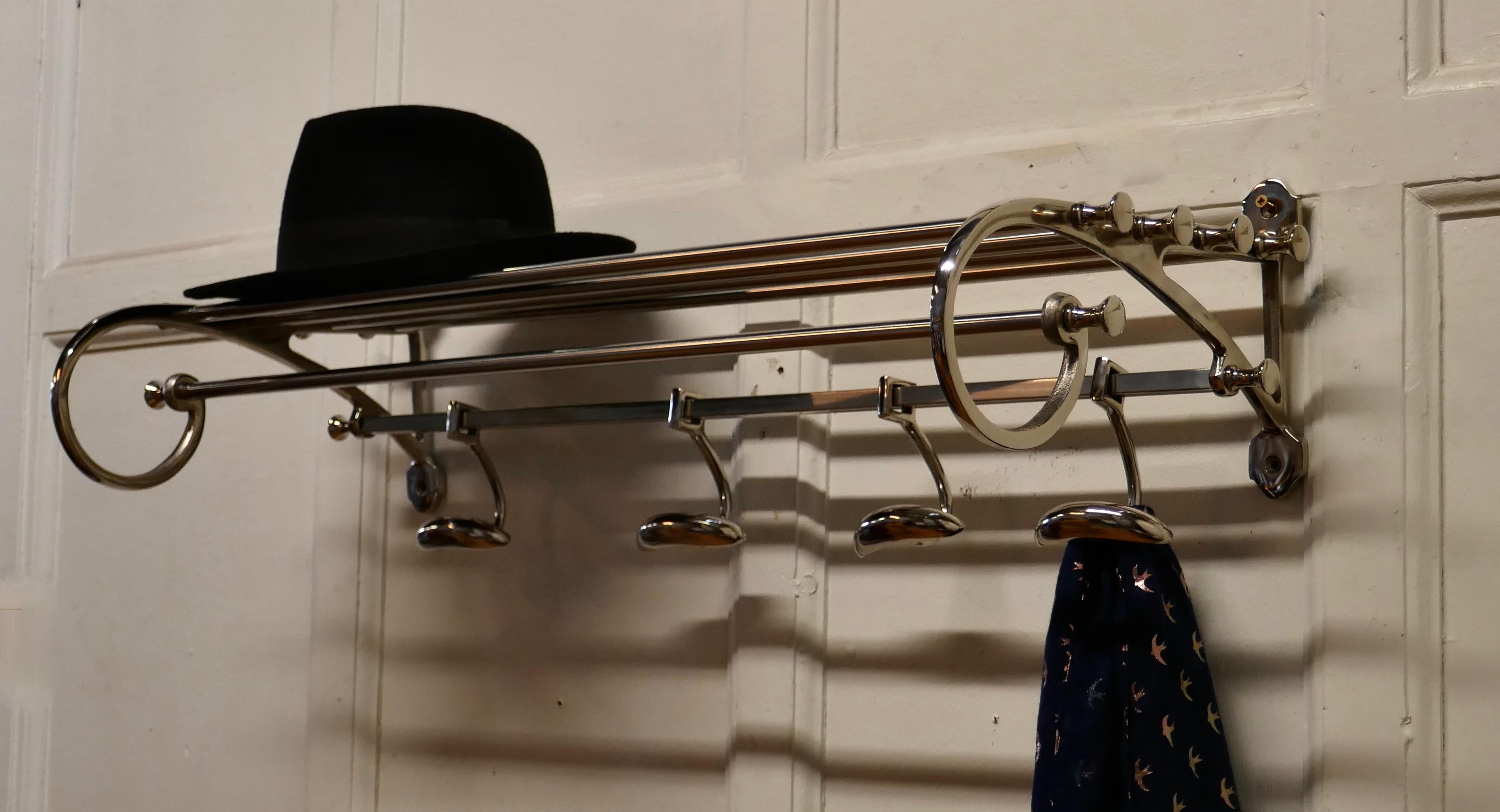 French Art Deco Style Hat and Coat Rack, Pullman Railway Train Style 2