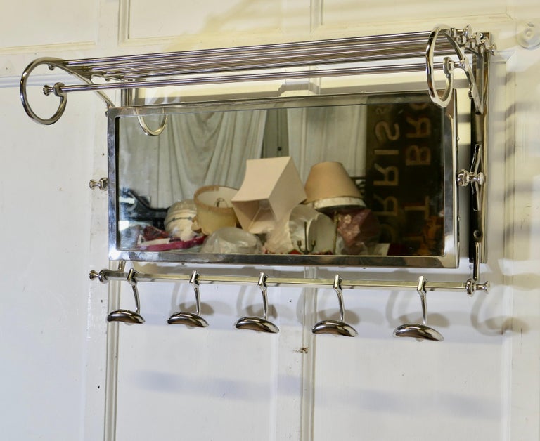 Rare porte-manteau ancien de train – époque 1900 en laiton ✨ - Décoration