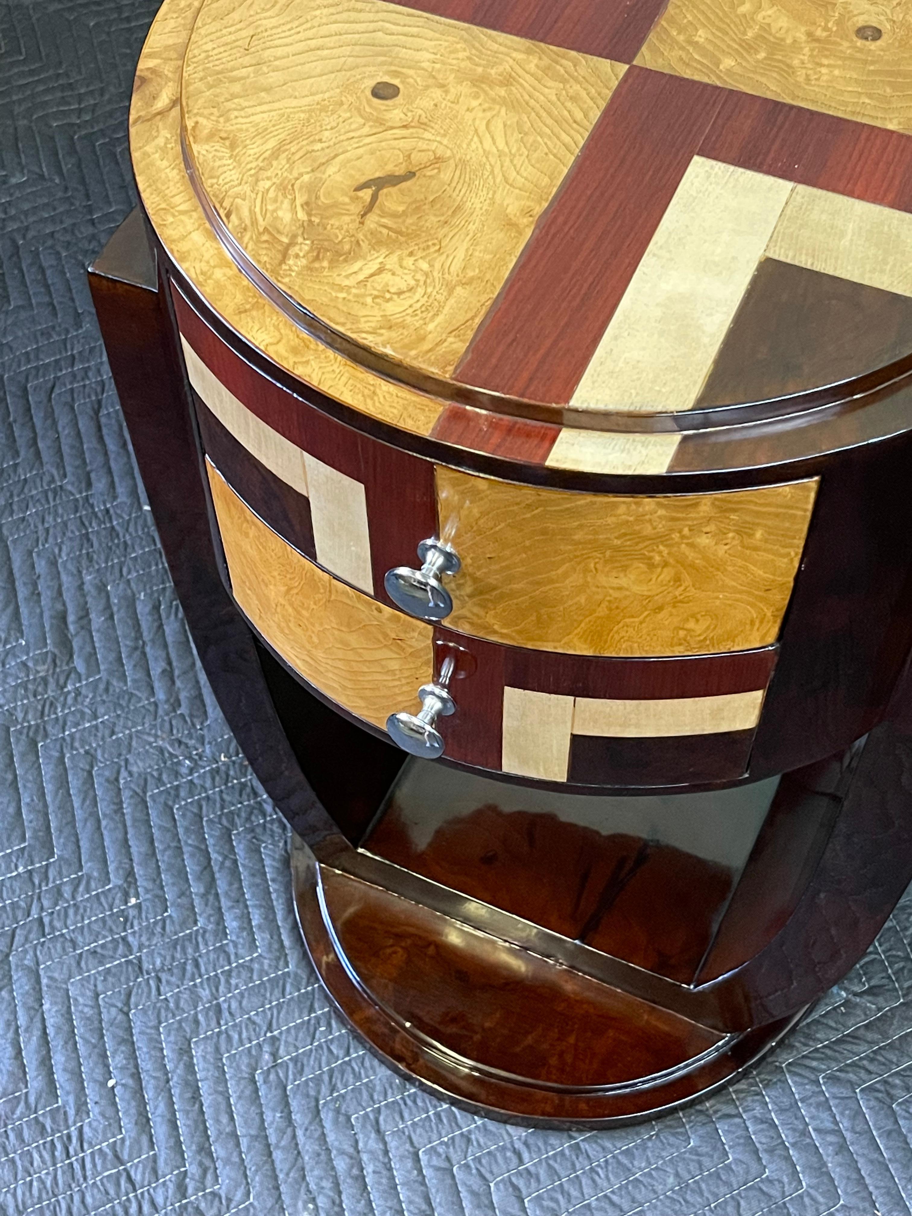 French Art Deco Style Inlaid Side Table 7