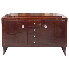 French Art Deco Style Mahogany Credenza