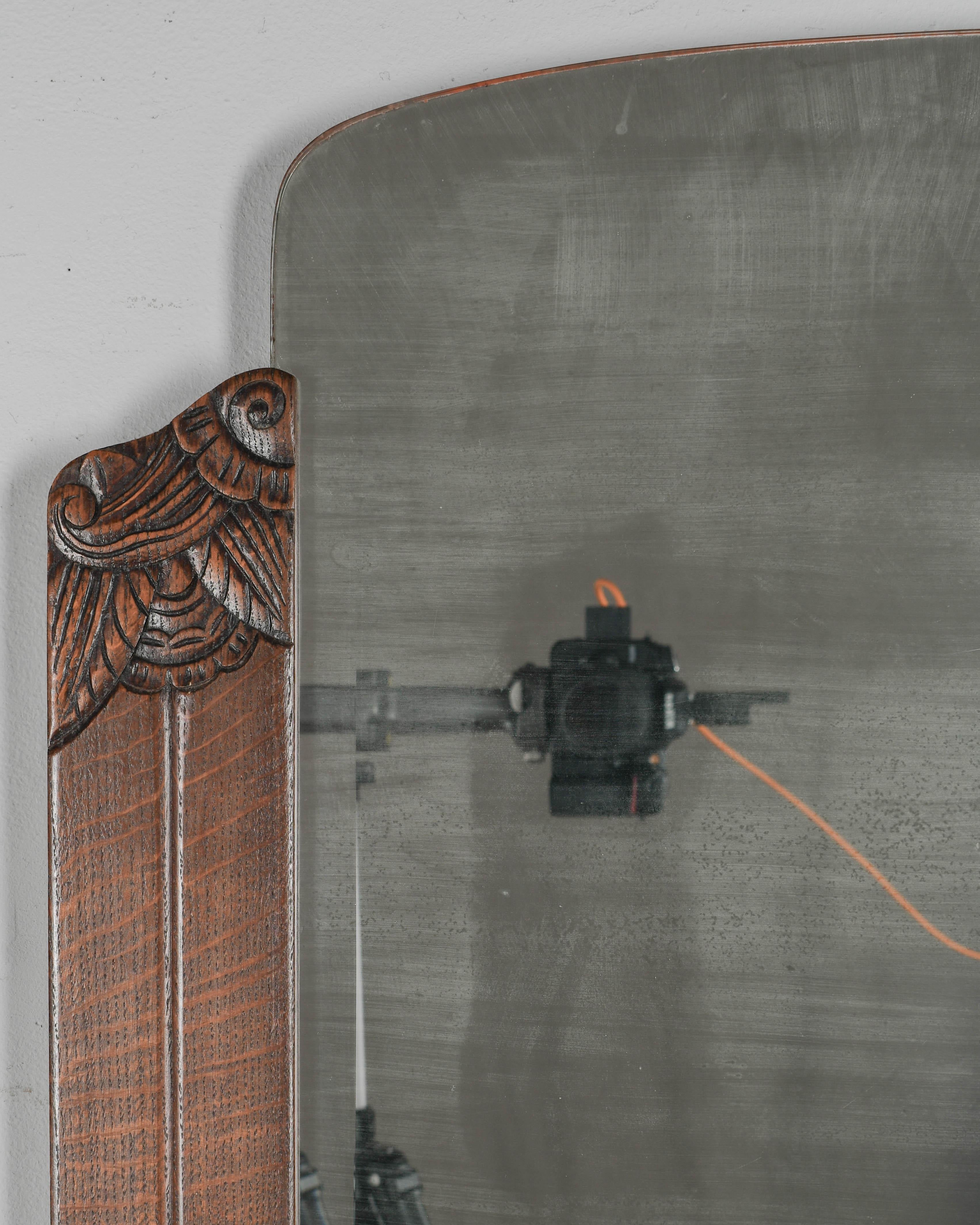 Carved French Art Deco Style Mirror