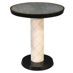 French Art Deco Style Mirrored Top Center Table
