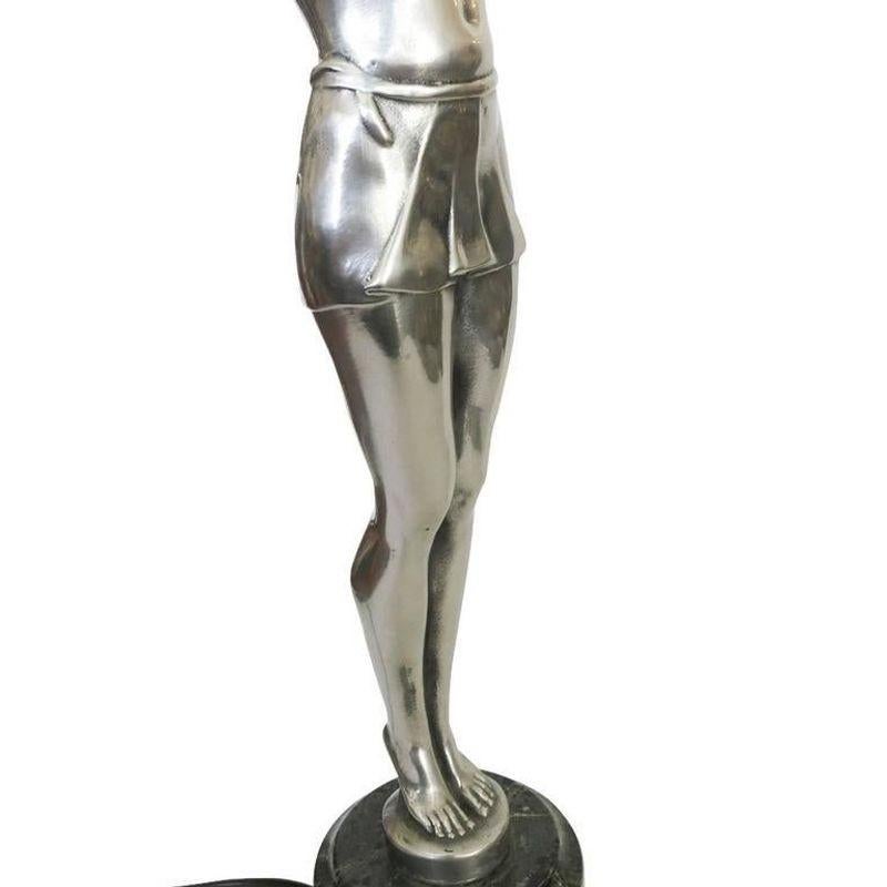 Contemporary French Art Deco Style Nude Danseuse Bronze Statue