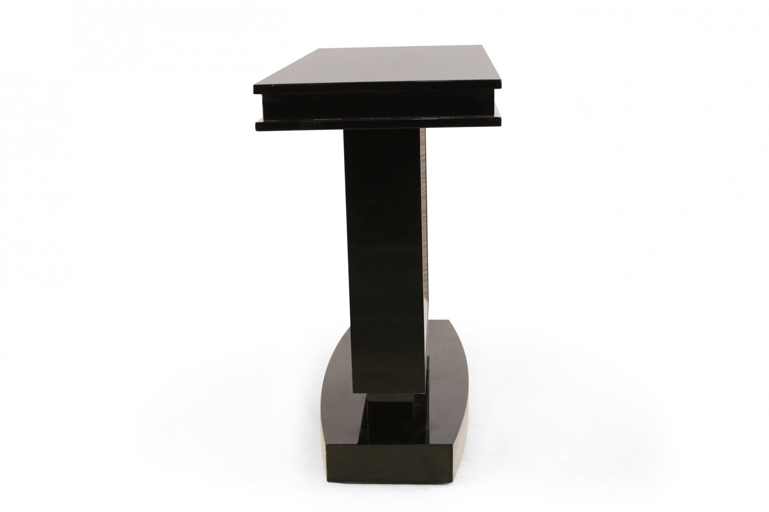 French Art Deco Style Palisander Veneer Console Table For Sale 7