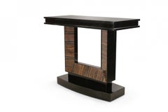 French Art Deco Style Palisander Veneer Console Table