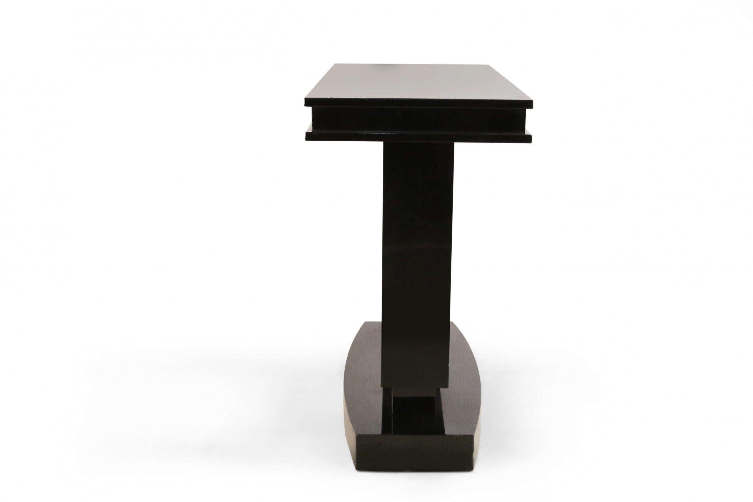 French Art Deco Style Palisander Veneer Console Table For Sale 4