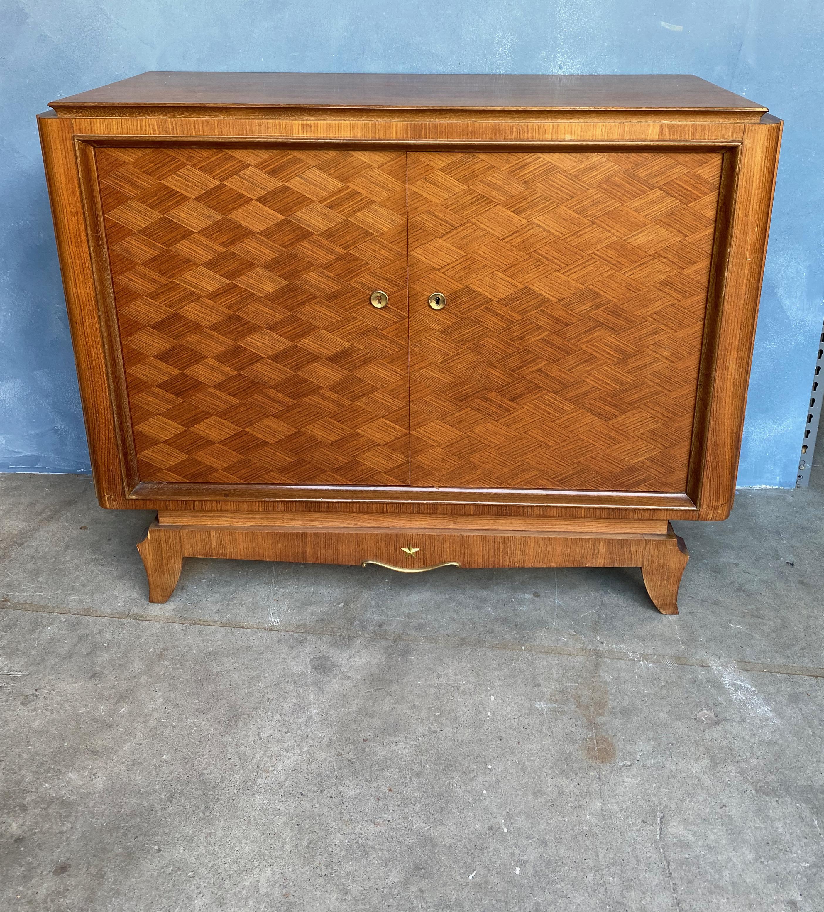 French Art Deco Style Rosewood Cabinet In Good Condition In Buchanan, NY