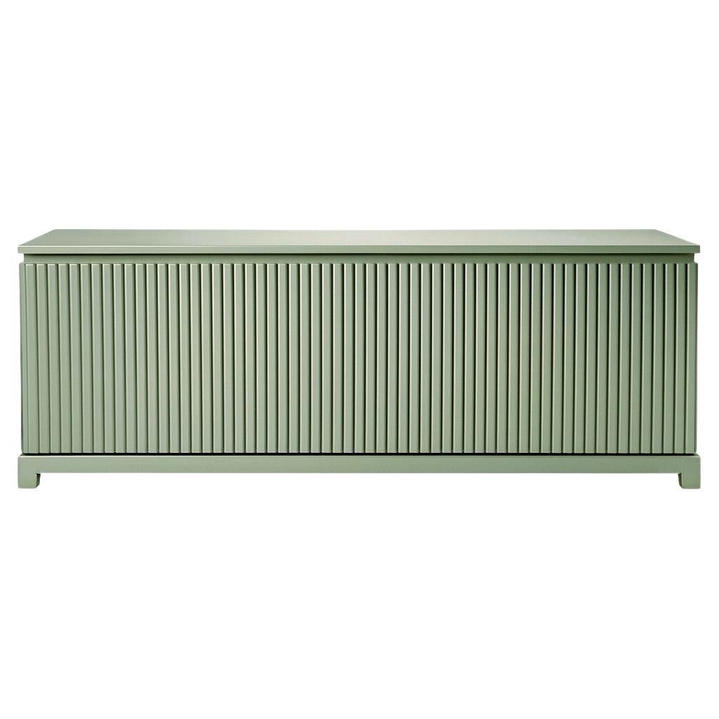This sophisticated and luxurious sideboard is a beautiful combination of natural stone and rich wood. It features a solid top crafted from deep, dark Zimbabwe granite, which provides a stunning, durable surface with a natural luster. 
The