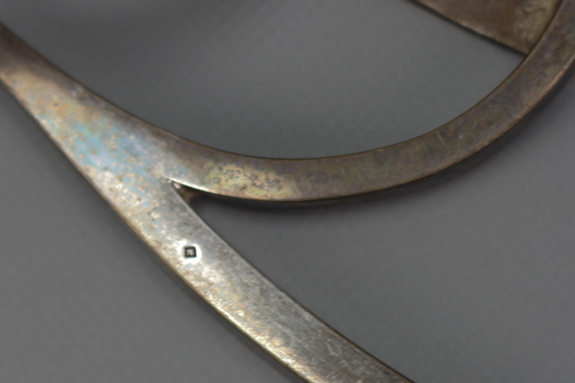 Versilberte Messing-Flaschenhalterkelle im Art-déco-Stil im Angebot 6