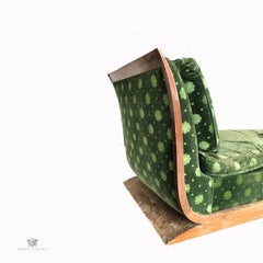 French Art Deco Style Sycamore Sleigh Style Chaise