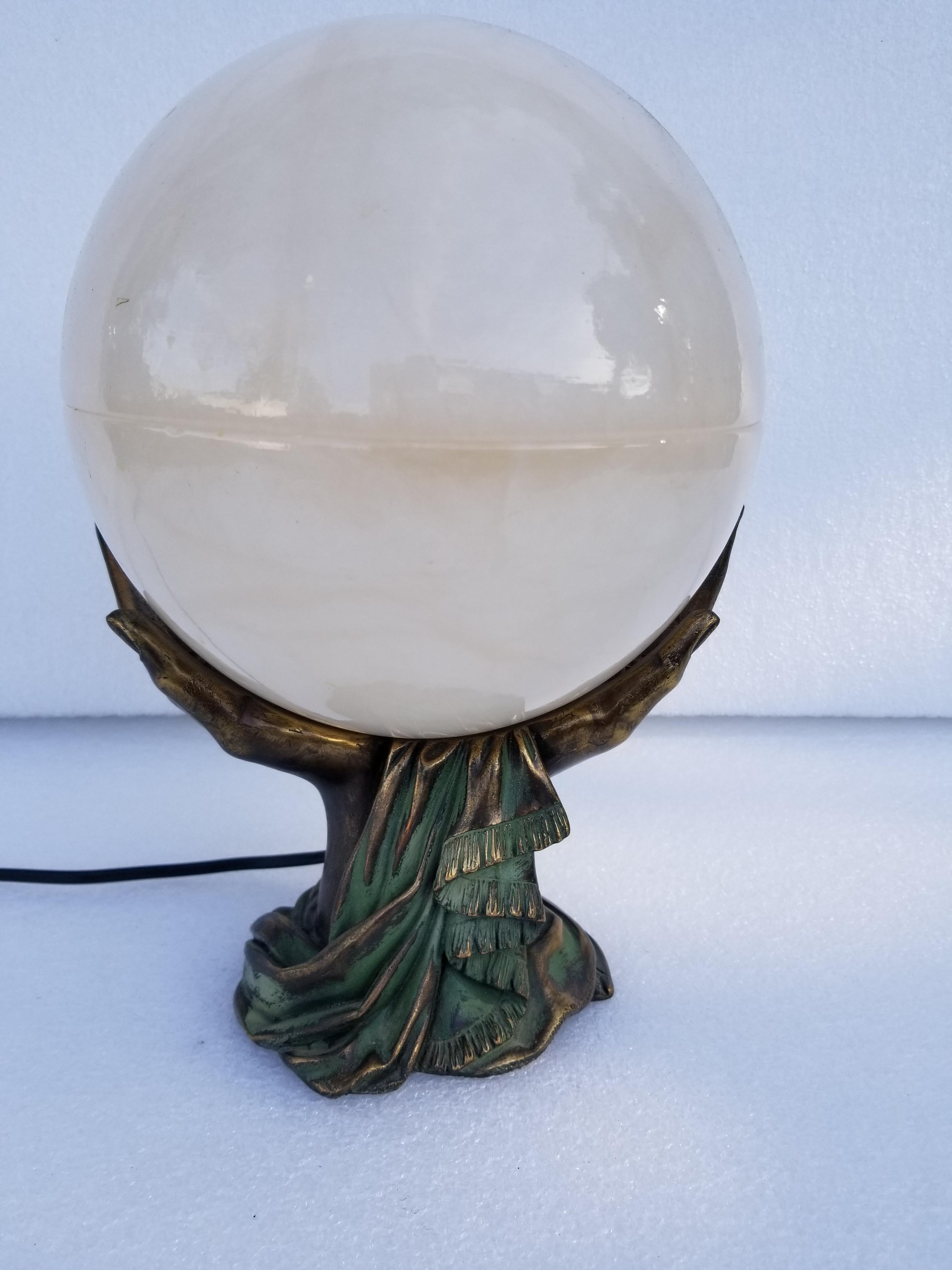 French Art Deco Style Table Lamp In Good Condition In Miami, FL