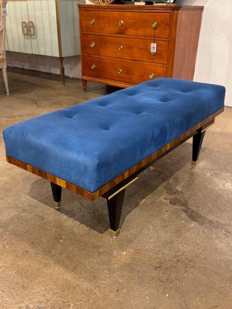 Banco Francés Estilo Art Decó Nogal y Laca Negra en Bueno estado para la venta en Dallas, TX