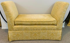 French Art Deco Style Yellow Gold Bench or Window Seat after Dominique, a Pair