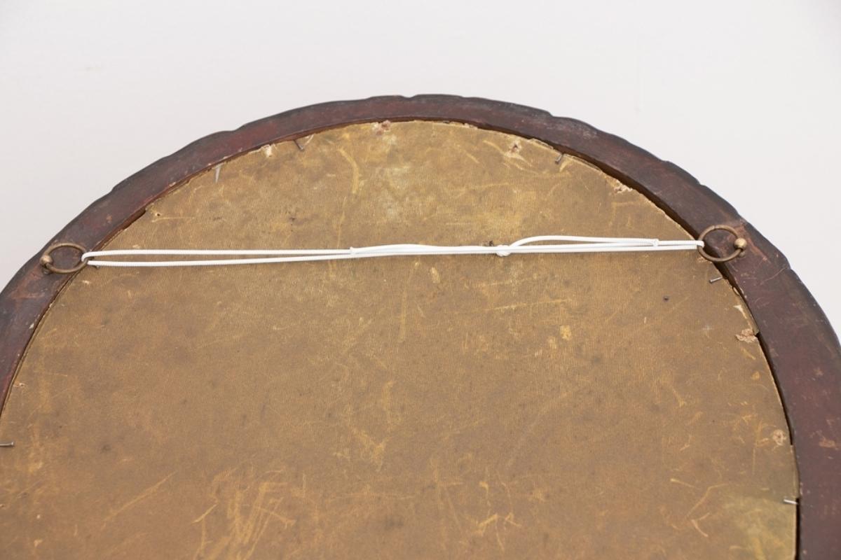 French Art Deco Sue & Mare Oval Copper Mirror, c.1923 In Good Condition For Sale In London, GB