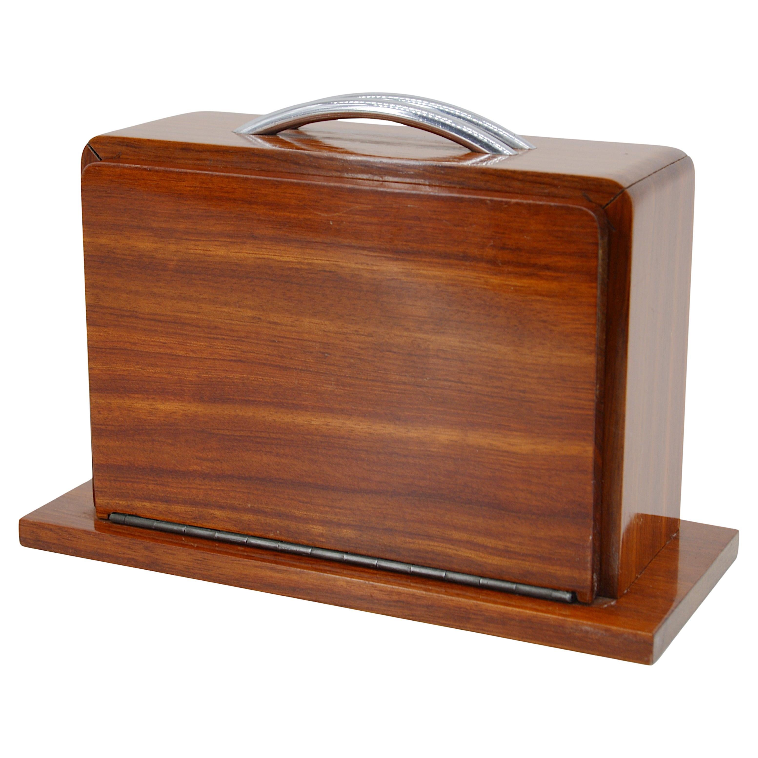 French Art Deco Suitcase Cigarette Box 1920 For Sale