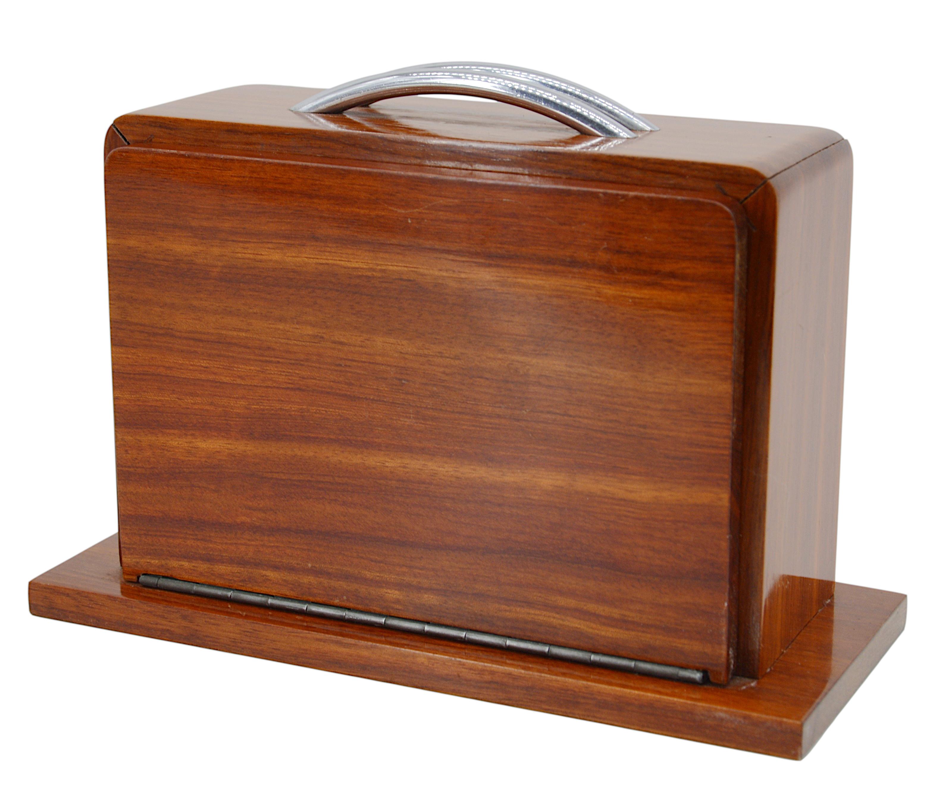 Caja de cigarrillos tipo maleta Art Déco francesa, 1920 Francés en venta