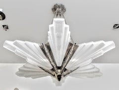 French Art Deco Skyscraper Chandelier by Sabino