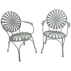 Fauteuils de jardin Art Déco Sunburst de Francois Carr