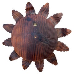Specchio francese Art Deco Mirror con foglie a raggiera in Wood