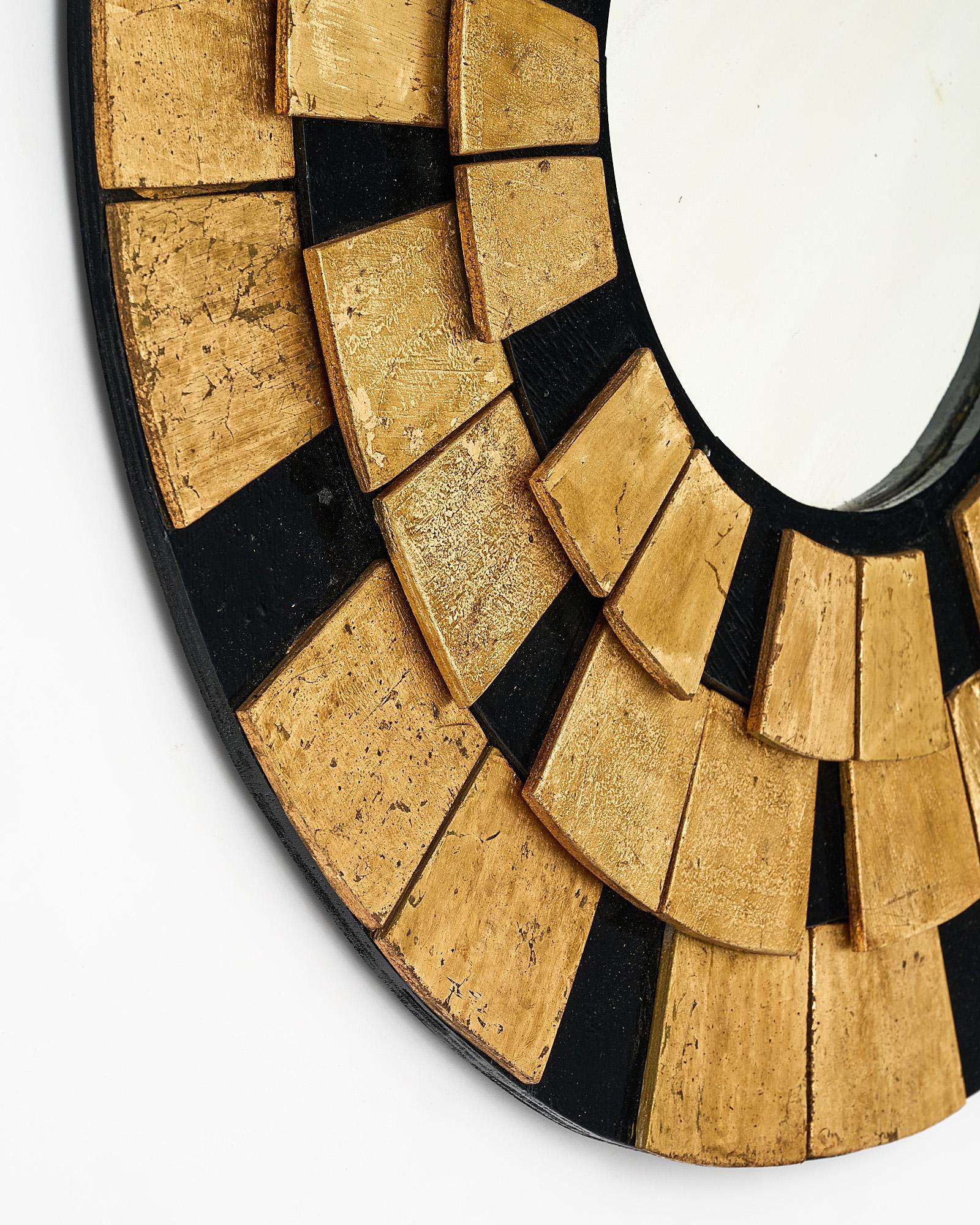 Mid-20th Century French Art Deco Sunburst Mirror