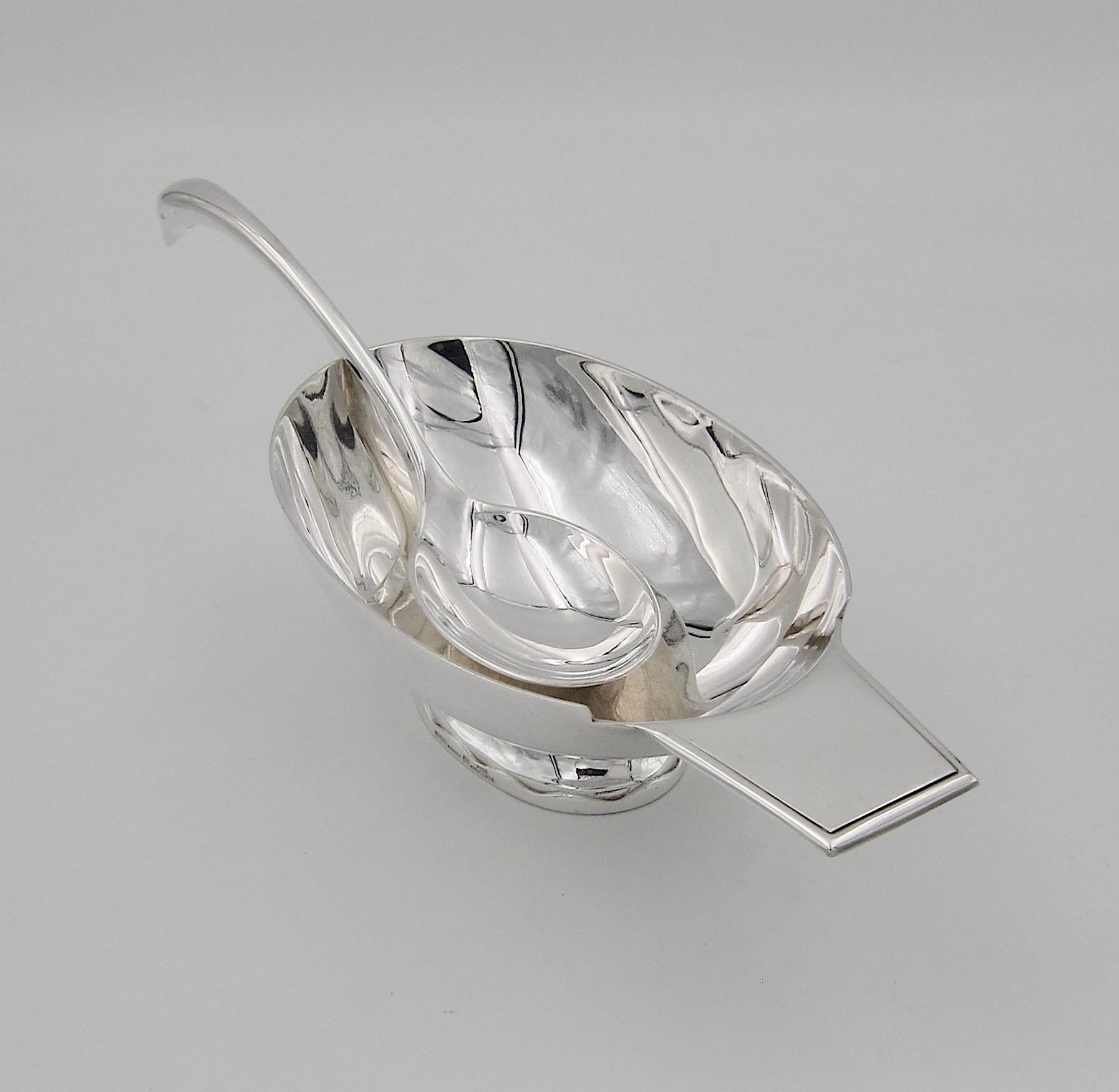 20th Century French Christofle Gallia Art Deco Swan Sauce Boat by Christian Fjerdingstad