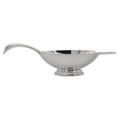 French Christofle Gallia Art Deco Swan Sauce Boat by Christian Fjerdingstad