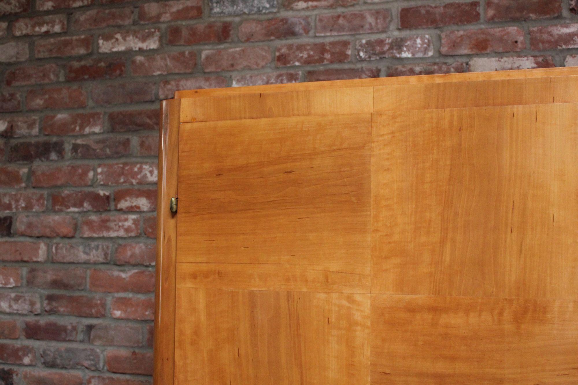 French Art Deco Sycamore and Mahogany Armoire by Dominique For Sale 2