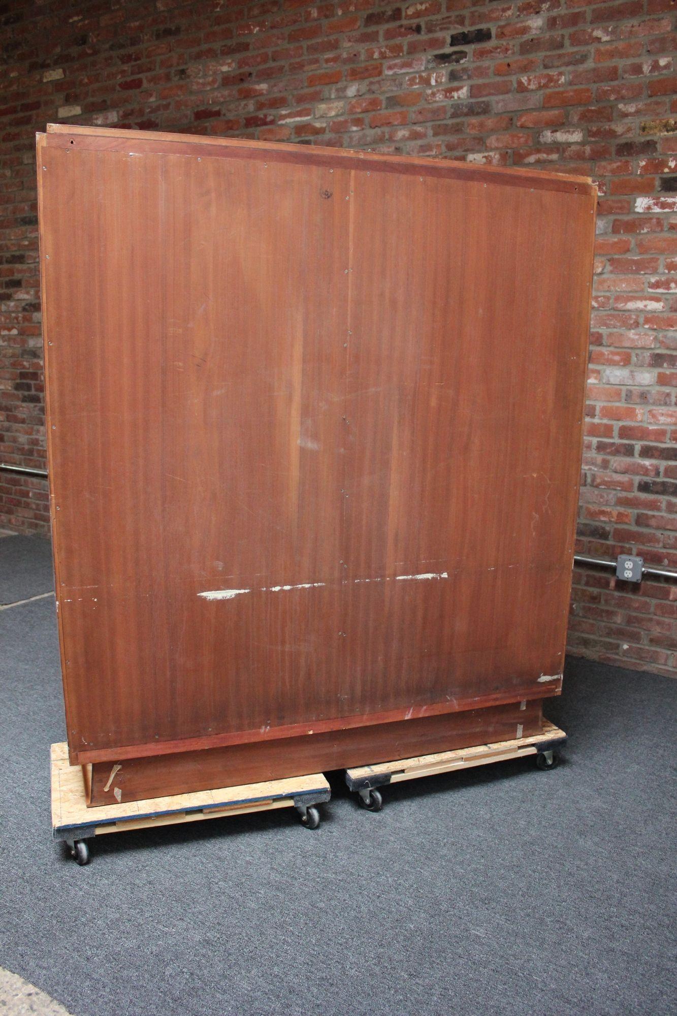 Mid-20th Century French Art Deco Sycamore and Mahogany Armoire by Dominique For Sale