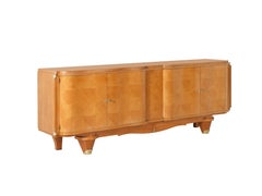 Französisches Art-Déco-Esszimmer aus Bergahorn, im Stil von André Arbus, um 1940