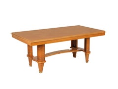 Tavolo da pranzo francese in sicomoro Art Deco, stile di André Arbus, c.C. 1940