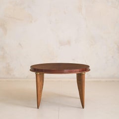 Tavolino da caffè Art Deco francese in acero sicomoro di Maurice Jallot, anni '40