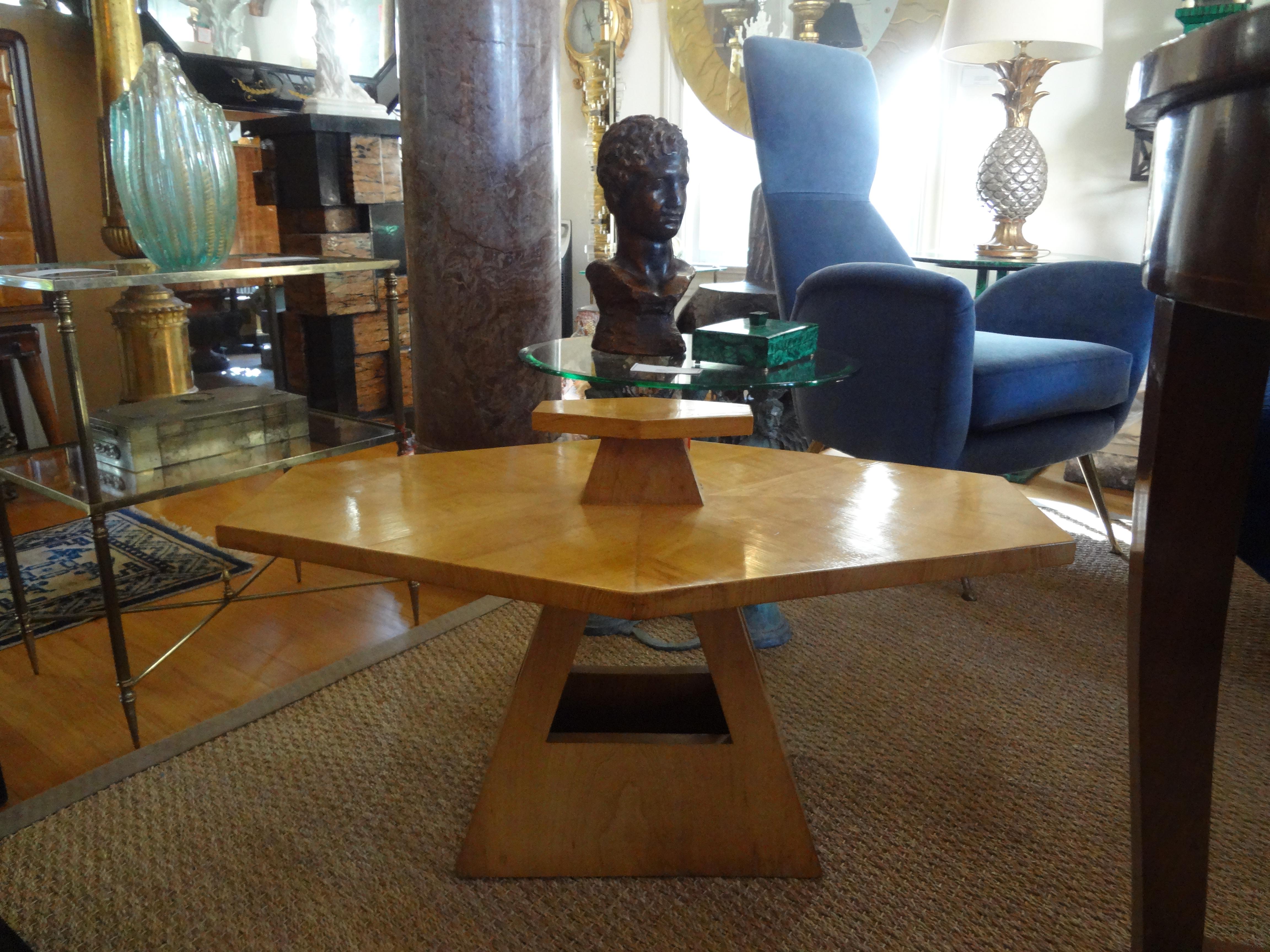 French Art Deco Table Attributed To Jules Leleu For Sale 5