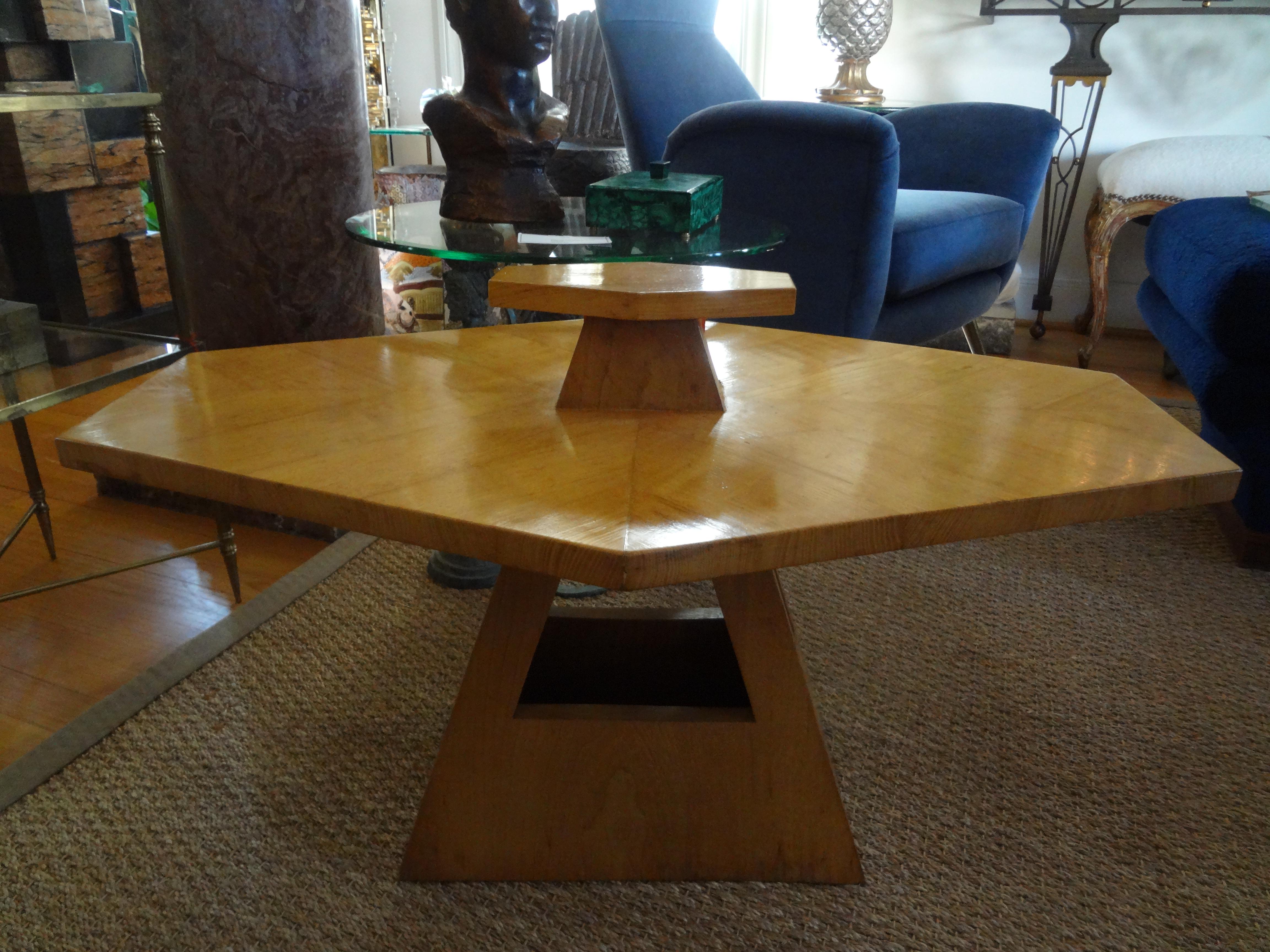 French Art Deco Table Attributed To Jules Leleu In Good Condition For Sale In Houston, TX