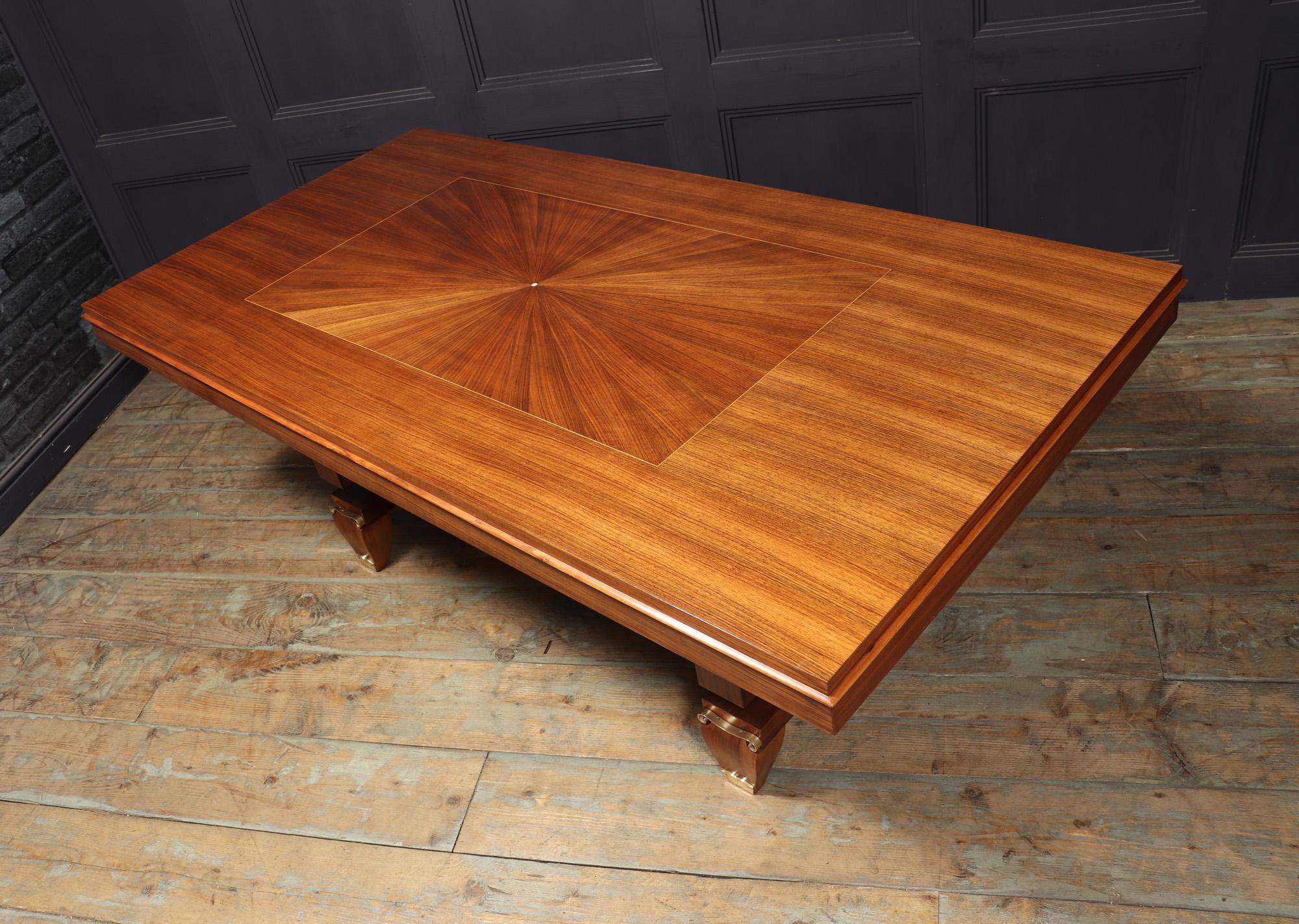 French Art Deco Table by Jules Leleu For Sale 5