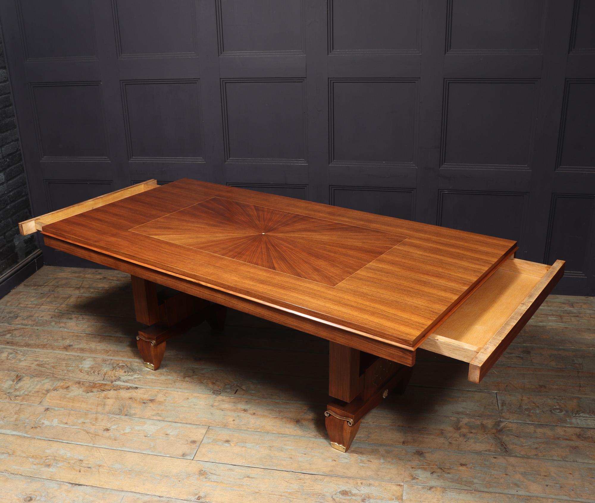 French Art Deco Table by Jules Leleu For Sale 7