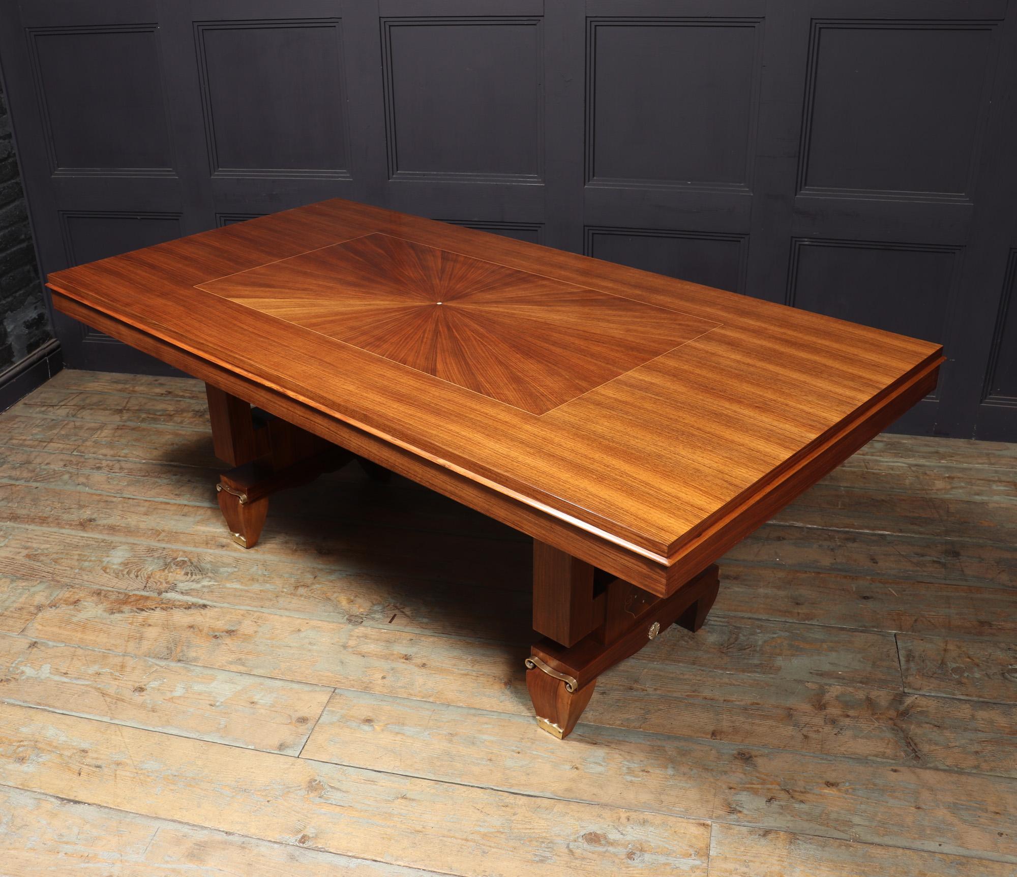 French Art Deco Table by Jules Leleu For Sale 3