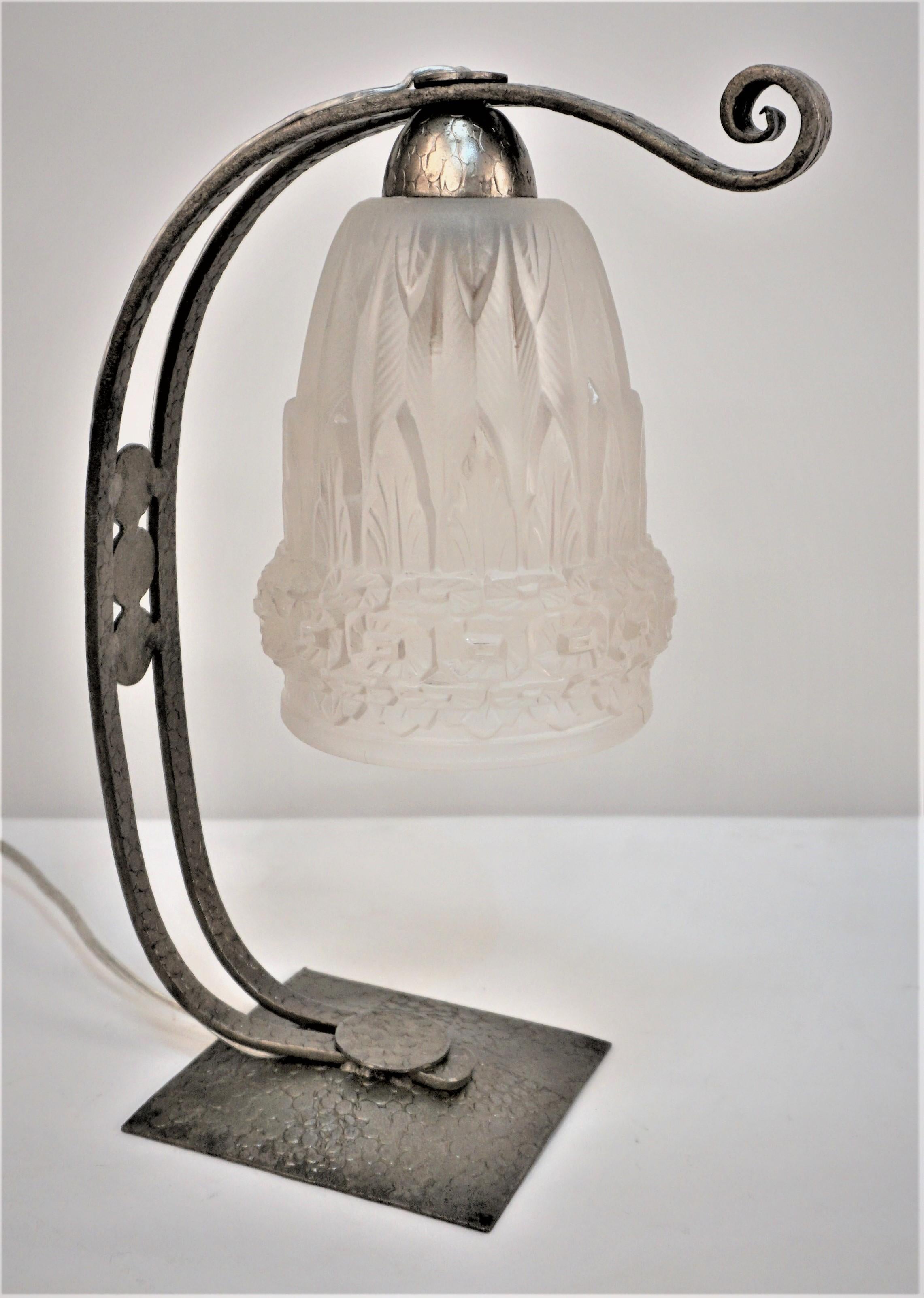 French Art Deco Table/Desk Lamp by Charles Schneider  6