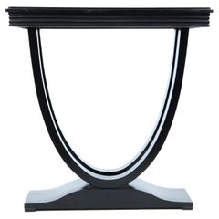 French Art Deco table in Ebonised Piano lacquer