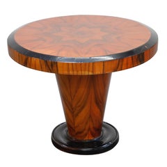 French Art Deco Table in Macassar and Ebony, circa 1930s