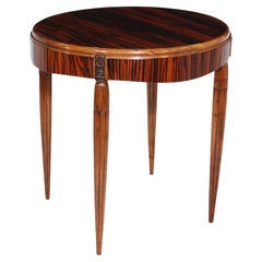 Antique French Art Deco Table in Macassar ebony and Walnut