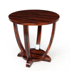 French Art Deco Table in Macassar Ebony