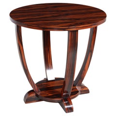 French Art Deco Table in Macassar Ebony