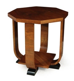 French Art Deco Table in Walnut