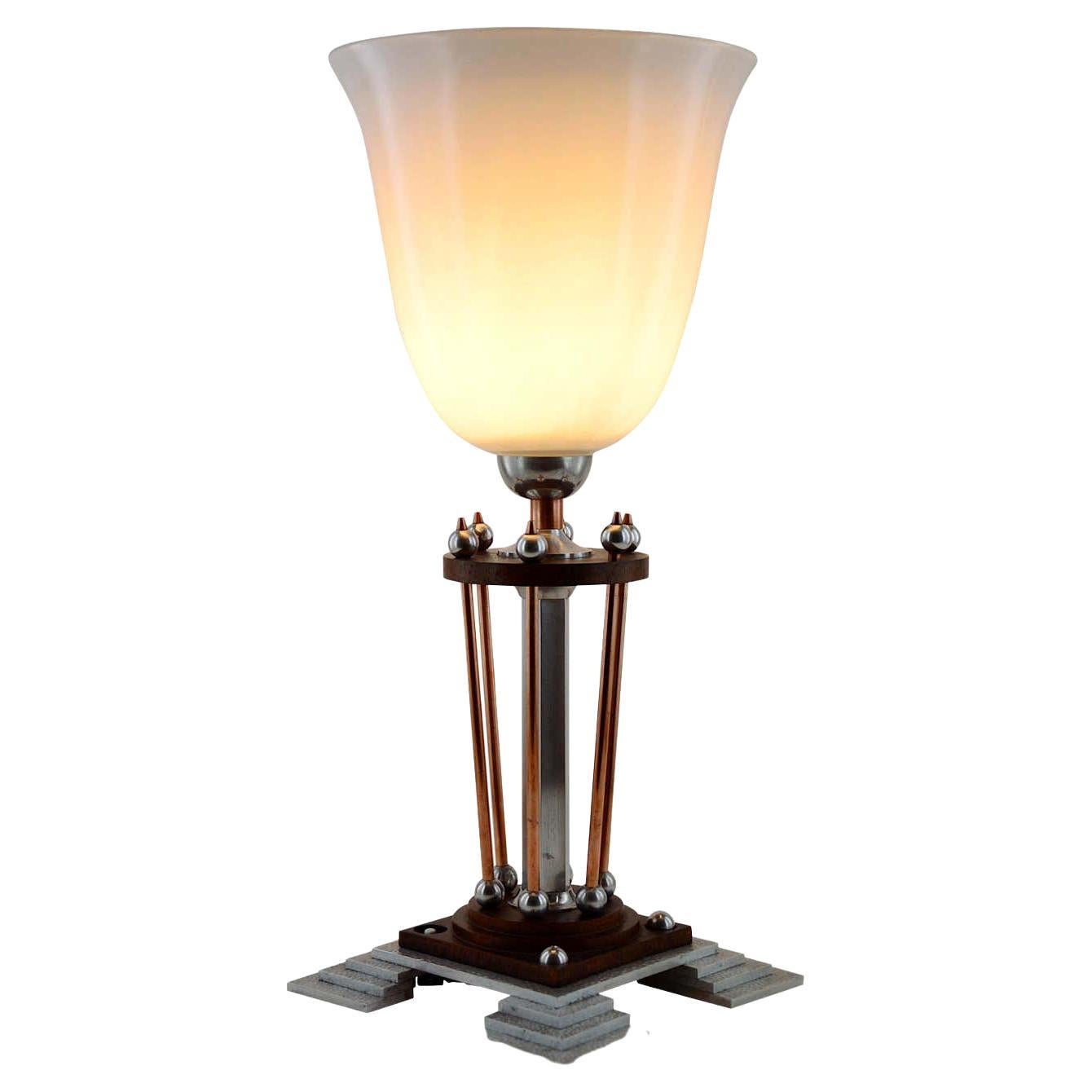 French Art Deco Table Lamp, 1920s