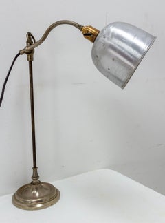 French Art Deco Table Lamp, Aluminium, circa 1930